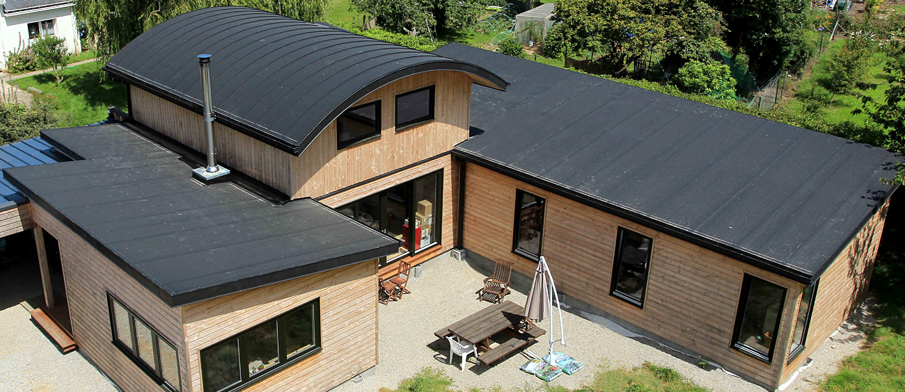 Toit monopente zinc - Revêtements modernes du toit